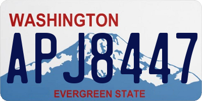 WA license plate APJ8447