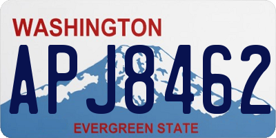 WA license plate APJ8462