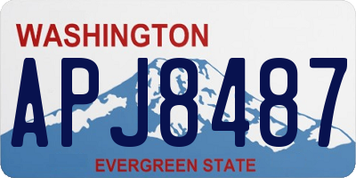 WA license plate APJ8487