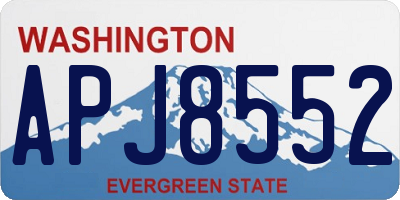 WA license plate APJ8552