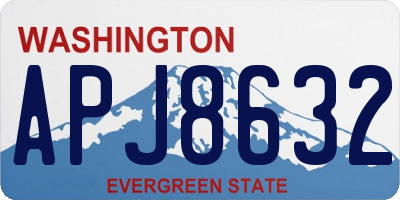 WA license plate APJ8632
