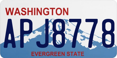 WA license plate APJ8778