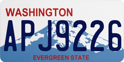 WA license plate APJ9226