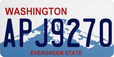 WA license plate APJ9270