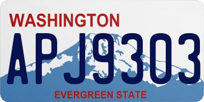WA license plate APJ9303