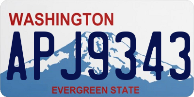 WA license plate APJ9343