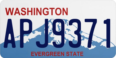 WA license plate APJ9371