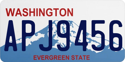 WA license plate APJ9456