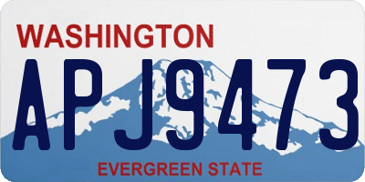 WA license plate APJ9473