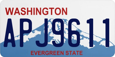 WA license plate APJ9611