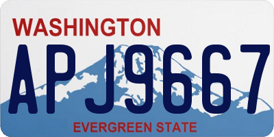 WA license plate APJ9667