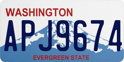 WA license plate APJ9674