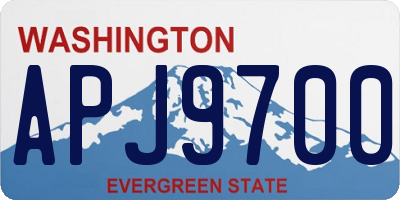 WA license plate APJ9700