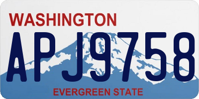 WA license plate APJ9758