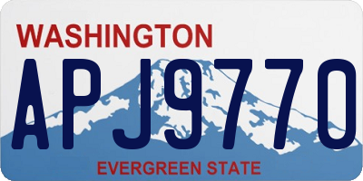 WA license plate APJ9770