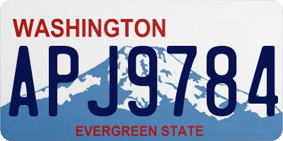 WA license plate APJ9784