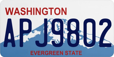 WA license plate APJ9802