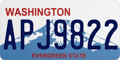 WA license plate APJ9822