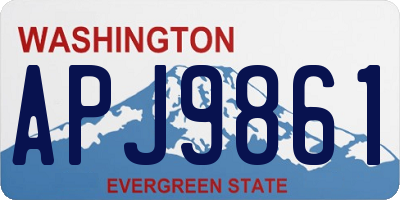 WA license plate APJ9861