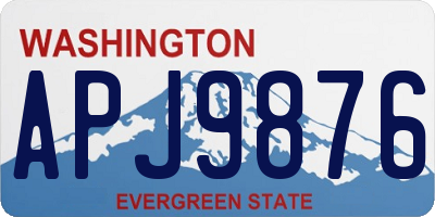 WA license plate APJ9876