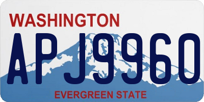WA license plate APJ9960