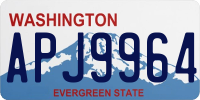 WA license plate APJ9964