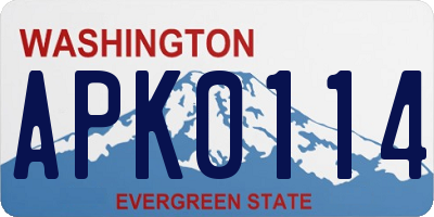 WA license plate APK0114