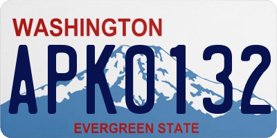 WA license plate APK0132