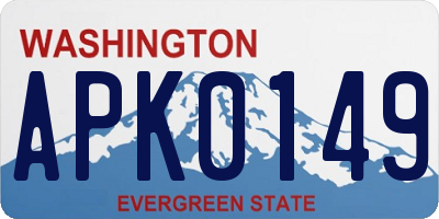 WA license plate APK0149