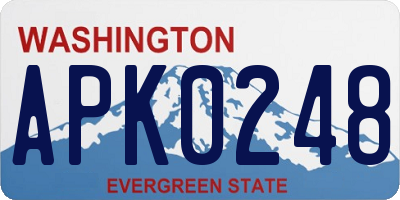 WA license plate APK0248