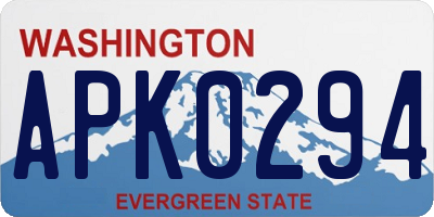 WA license plate APK0294