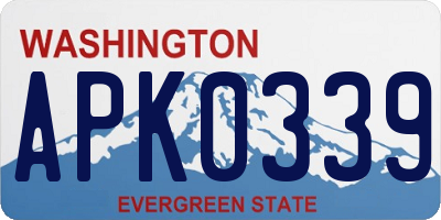 WA license plate APK0339