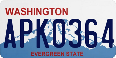 WA license plate APK0364
