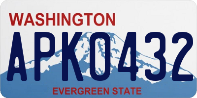 WA license plate APK0432