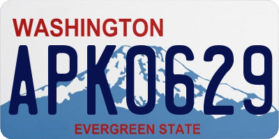 WA license plate APK0629
