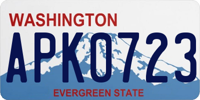 WA license plate APK0723