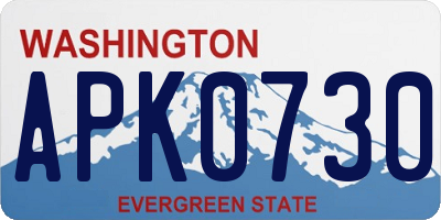 WA license plate APK0730