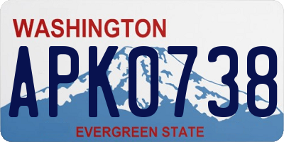 WA license plate APK0738
