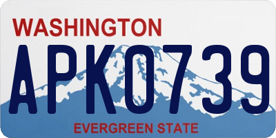 WA license plate APK0739