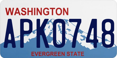 WA license plate APK0748