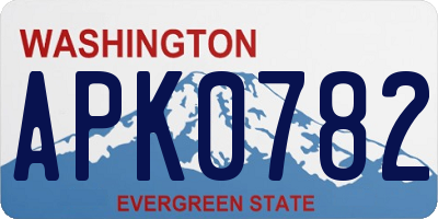 WA license plate APK0782