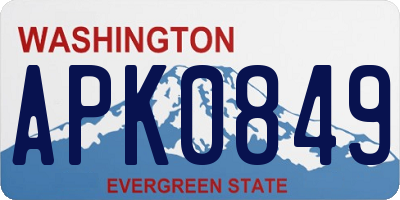 WA license plate APK0849