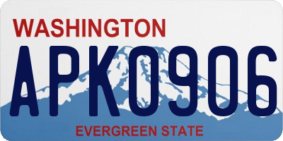 WA license plate APK0906