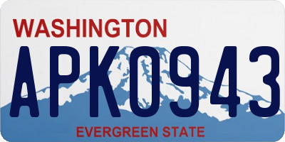 WA license plate APK0943