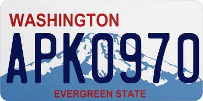 WA license plate APK0970