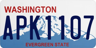 WA license plate APK1107