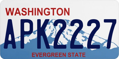 WA license plate APK2227