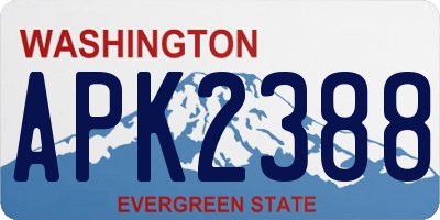 WA license plate APK2388