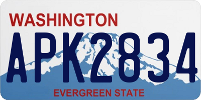 WA license plate APK2834