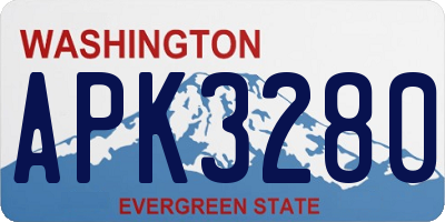 WA license plate APK3280